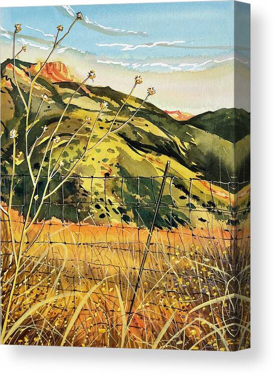 Country Canvas Print featuring the painting Golden Light by Luisa Millicent