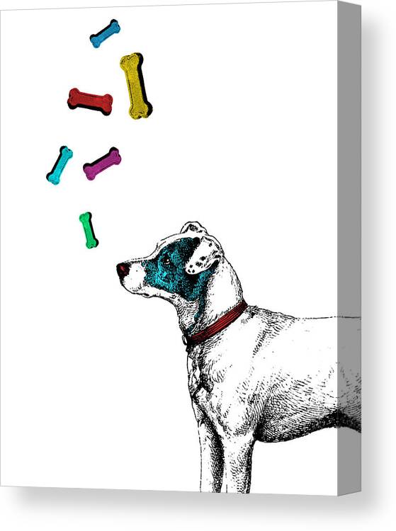 Jack Russell Canvas Print featuring the digital art Good Boy by Madame Memento