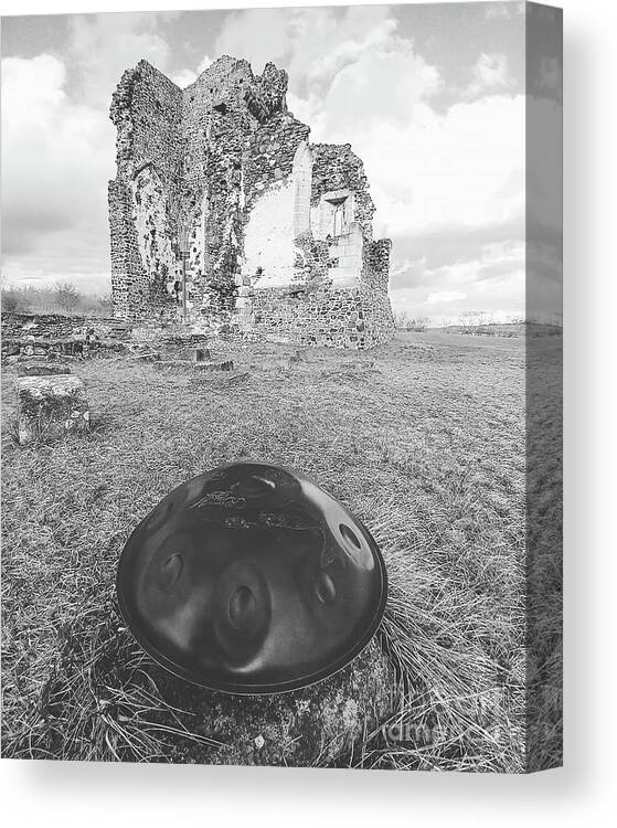 Ruin Canvas Print featuring the photograph Handpan at ruins by Alexa Szlavics