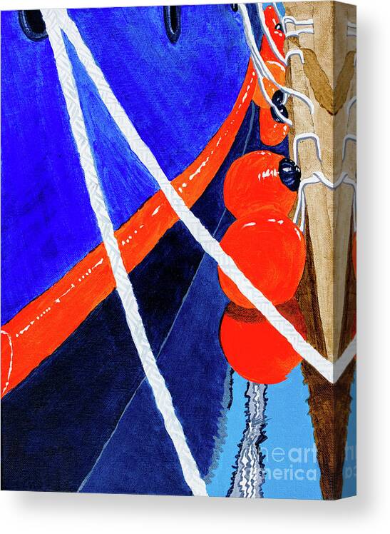 Harbor Colors By Norma Appleton Canvas Print featuring the painting Harbor Colors by Norma Appleton