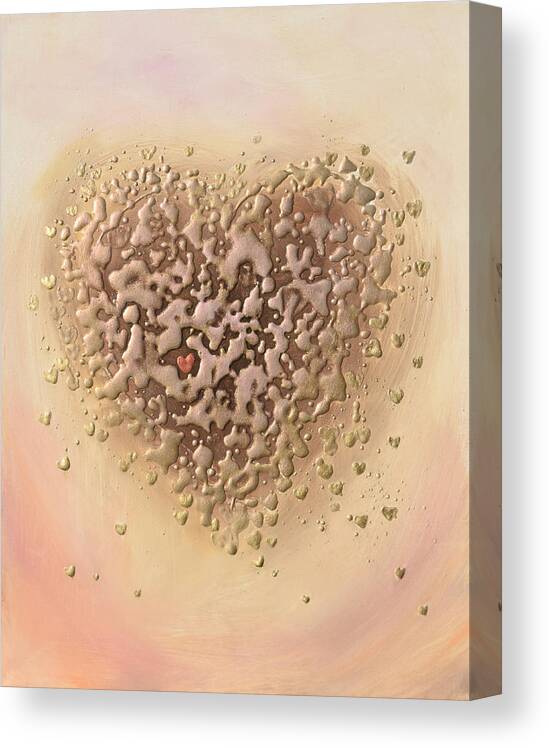 Heart Canvas Print featuring the painting Heat Full of Love by Amanda Dagg