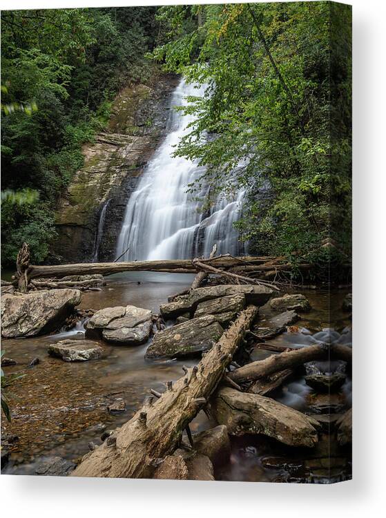 Water Canvas Print featuring the photograph Helton Falls by David Hart