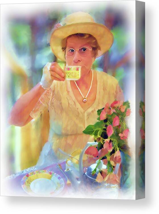 Tea Canvas Print featuring the painting High Tea by Joel Smith