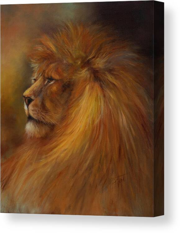 Waiting Room Décor Canvas Print featuring the painting His Majesty by Lynne Pittard