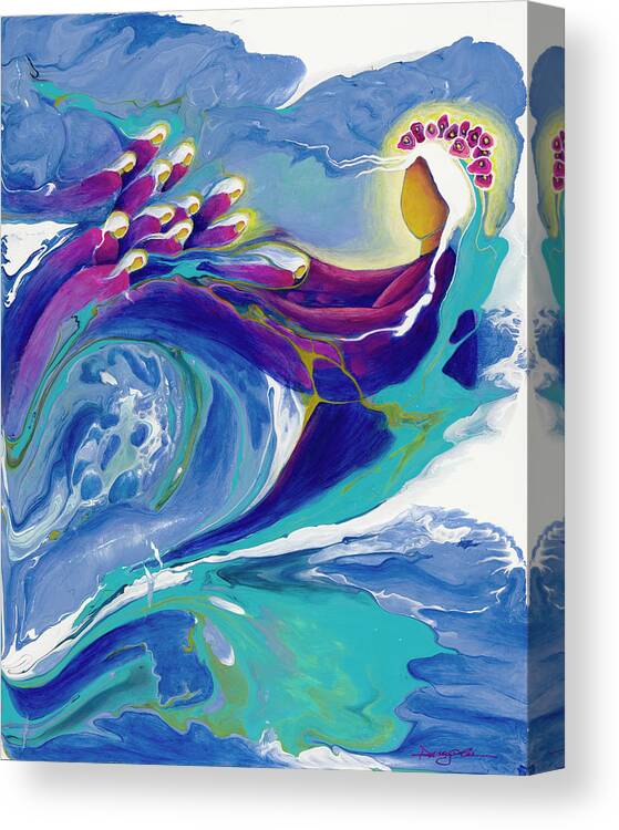 Divine Mother Canvas Print featuring the painting Homecoming by Darcy Lee Saxton