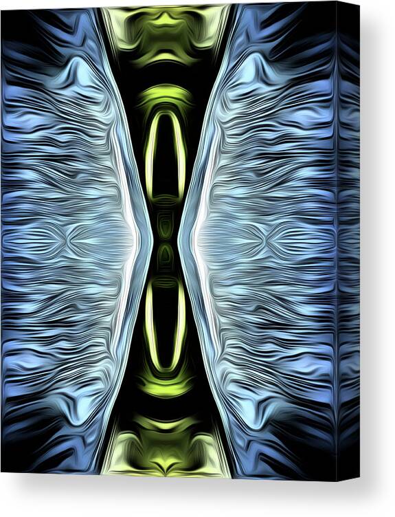 Abstract Art Canvas Print featuring the digital art Hourglass Abstract by Ronald Mills