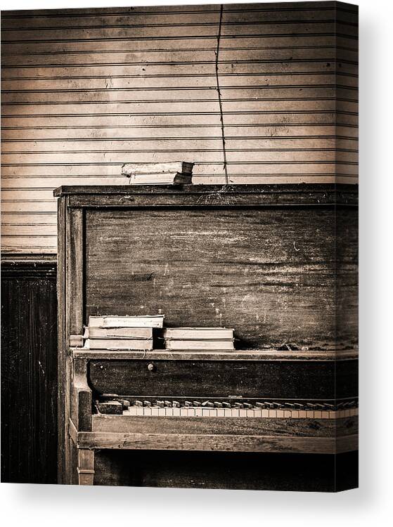 Abandoned Canvas Print featuring the photograph Hymnals Waiting by Mike Schaffner