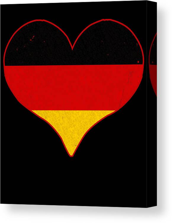 Germany Canvas Print featuring the digital art I Love Germany Flag by Flippin Sweet Gear