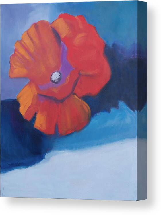 Poppy Canvas Print featuring the painting I'm All Smiles by Suzanne Giuriati Cerny