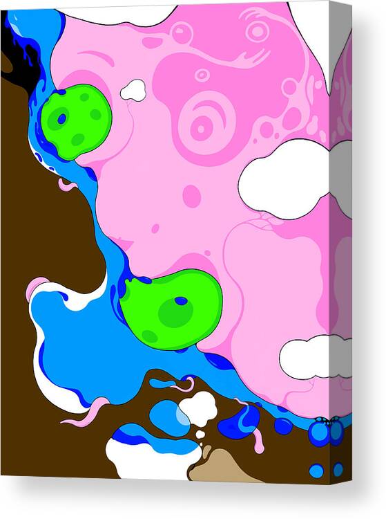 Pink Canvas Print featuring the digital art In Filtration by Craig Tilley