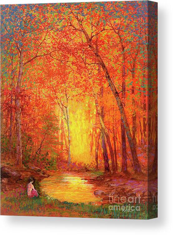 Meditation Canvas Print featuring the painting In the Presence of Light Meditation by Jane Small