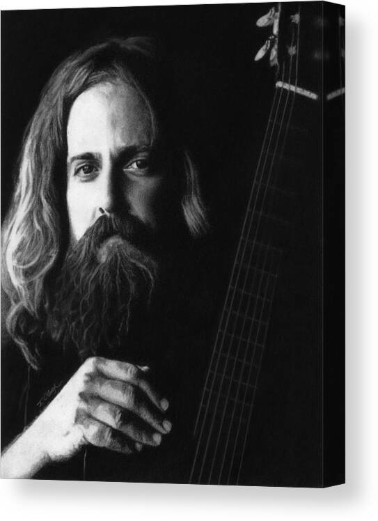 Iron And Wine Canvas Print featuring the drawing Iron and Wine by Justin Clark