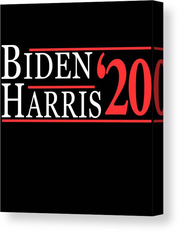 Election Canvas Print featuring the digital art Joe Biden Kamala Harris 2020 by Flippin Sweet Gear