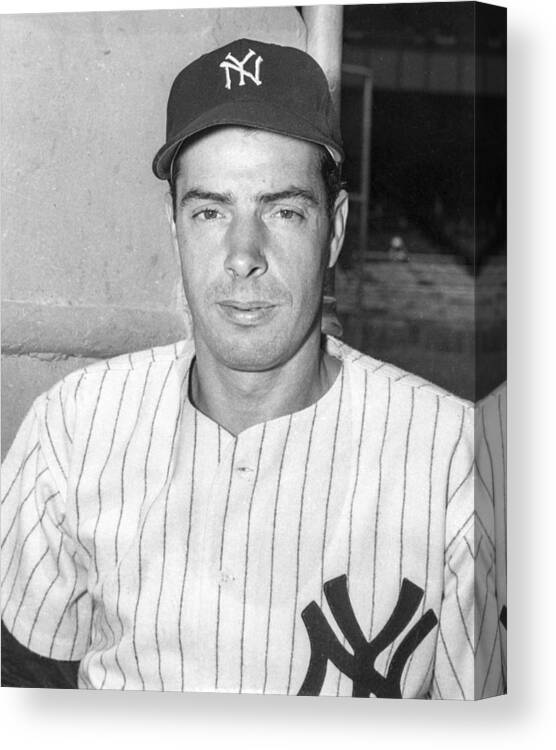 People Canvas Print featuring the photograph Joe Dimaggio by The Stanley Weston Archive