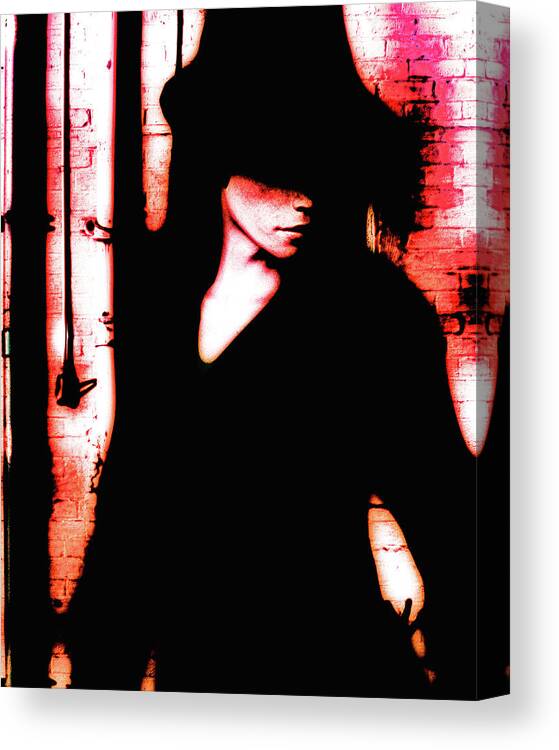 Woman In Black Canvas Print featuring the photograph Just Breathe by Bob Orsillo