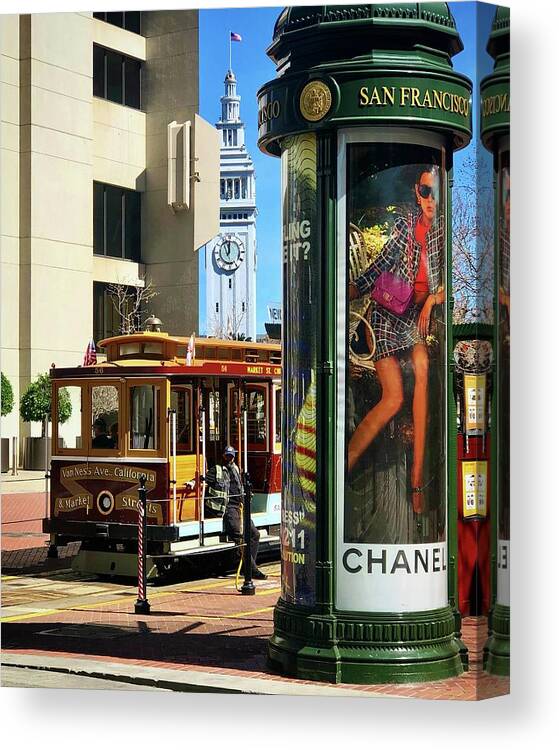  Canvas Print featuring the photograph Kiosk by Louis Raphael