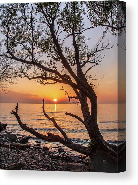 Lake Ontario Sunset Canvas Print featuring the photograph Lake Ontario Sunset by Rod Best