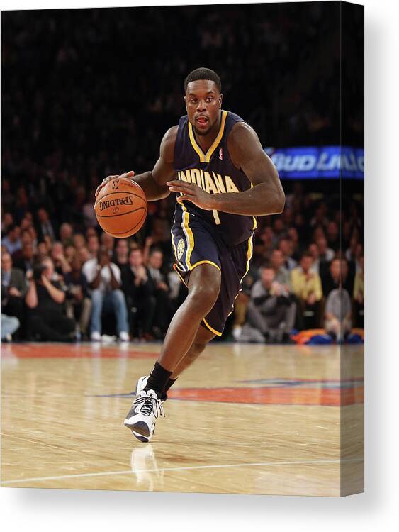 Nba Pro Basketball Canvas Print featuring the photograph Lance Stephenson by Bruce Bennett