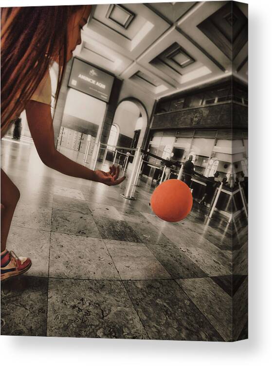 Orange Canvas Print featuring the photograph Last Call by Micah Offman