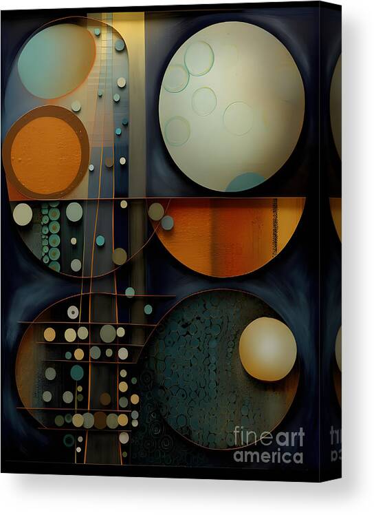 Abstract Art Canvas Print featuring the digital art Layered Landscapes 04 by Amanda Moore