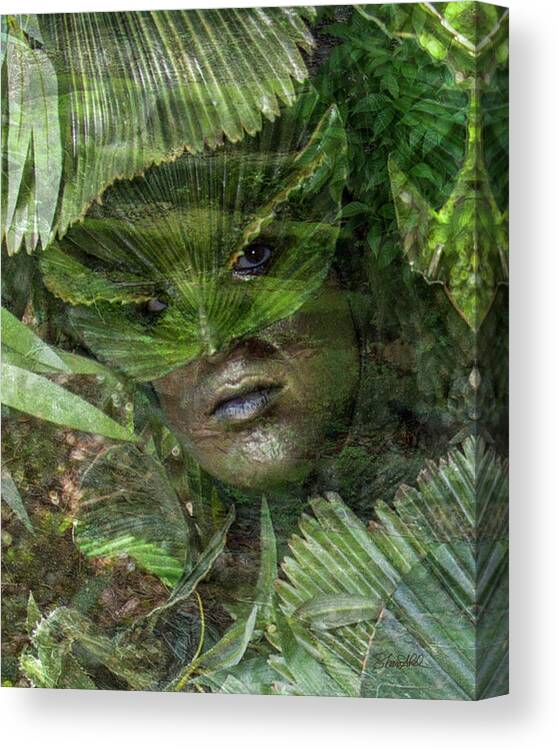 Nature Canvas Print featuring the photograph Leafman by Shara Abel