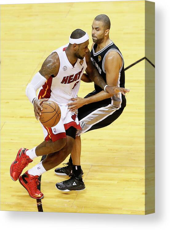 Playoffs Canvas Print featuring the photograph Lebron James by Kevin C. Cox