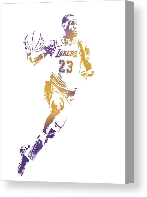 Lebron James Los Angeles Lakers Jersey Number Art Print 1 Mixed Media by  Joe Hamilton - Fine Art America