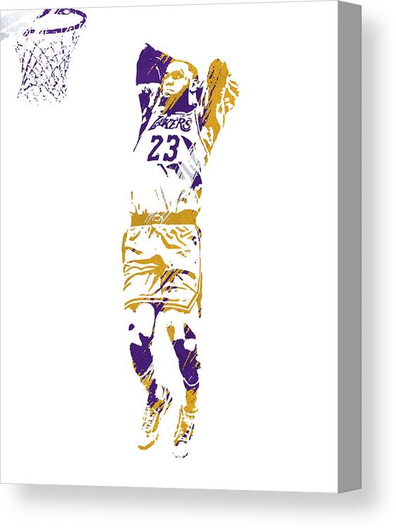 Lebron James Los Angeles Lakers Pixel Art 3 Tote Bag by Joe