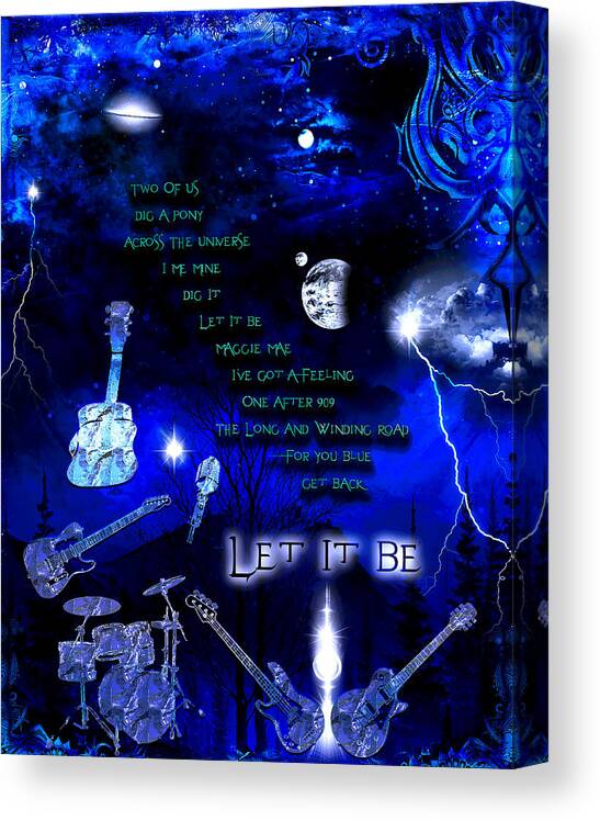 Let It Be Canvas Print featuring the digital art Let It Be #1 by Michael Damiani