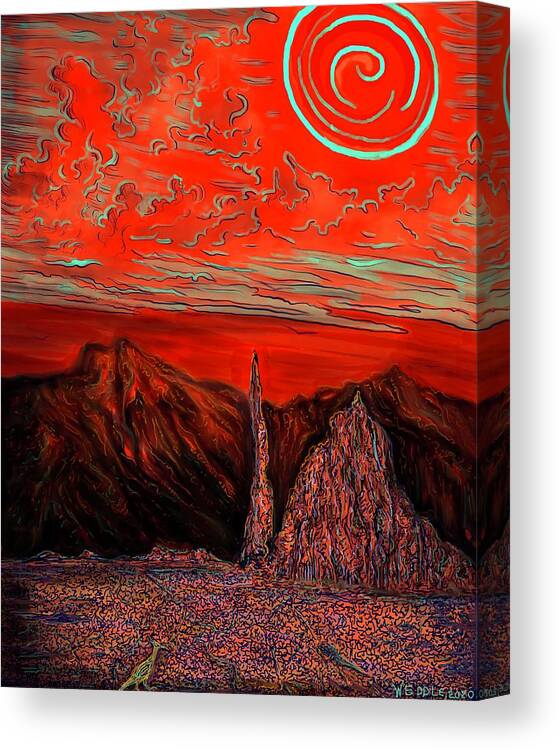 Landscape Canvas Print featuring the digital art Liminal by Angela Weddle