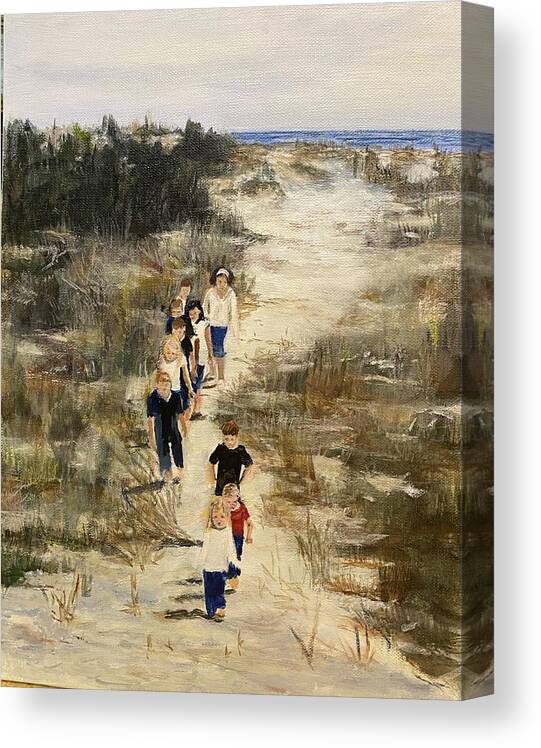Acrylic Canvas Print featuring the painting Little Darlings by Paula Pagliughi