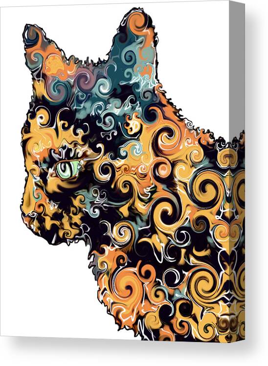 Cat Canvas Print featuring the digital art Little One by Suzan Sommers