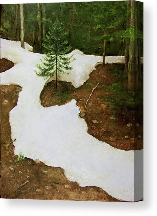 Lone Canvas Print featuring the painting Lone Tree by Hone Williams