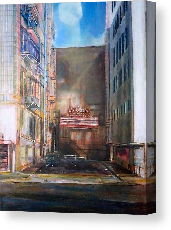  Canvas Print featuring the painting Los Angeles by Try Cheatham