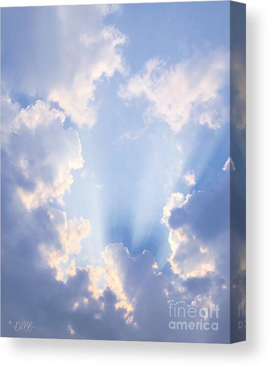 Clouds Canvas Print featuring the photograph Love in the Clouds #2 by Dorrene BrownButterfield