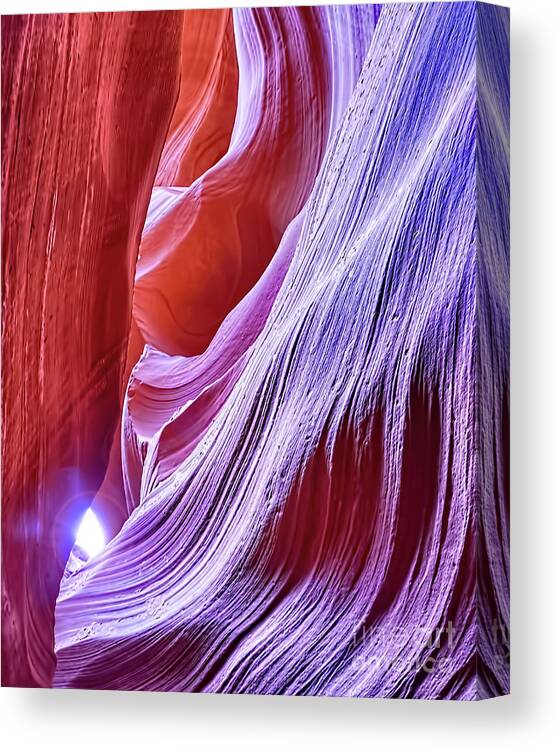 Miscellaneous Canvas Print featuring the photograph Lower Antelope Canyon 1 by Tom Watkins PVminer pixs