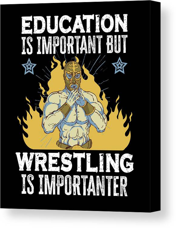 Martial Arts Canvas Print featuring the digital art Luchador Funny Lucha Libre by Me