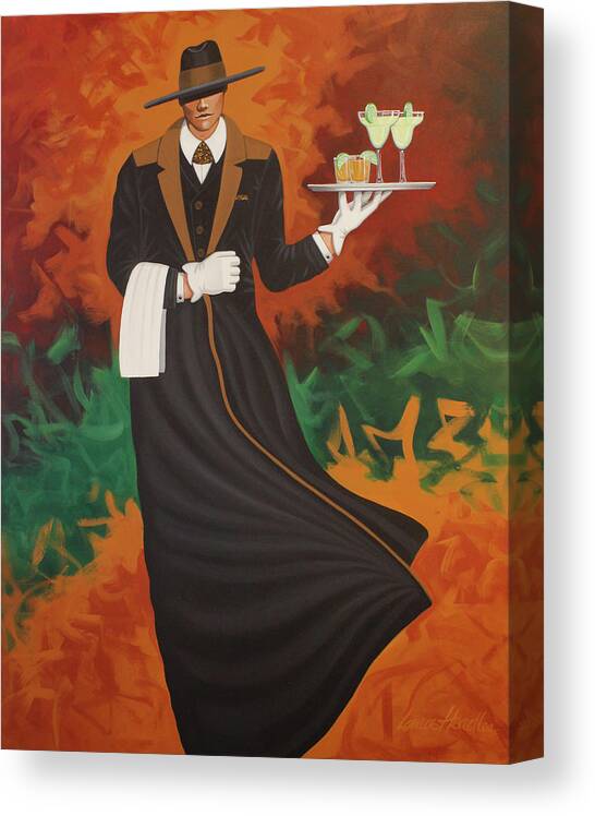 Butler. Margaritas Canvas Print featuring the painting Margarita Butler by Lance Headlee