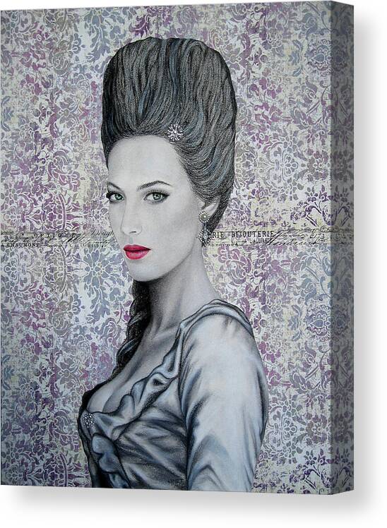Woman Canvas Print featuring the painting Marie by Lynet McDonald