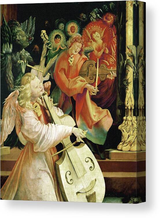Inssenheim Altar: Mystical Concert Canvas Print featuring the painting Matthias Grunewald / 'Inssenheim Altar Mystical Concert' -detail-, 1515. by Matthias Grunewald -c 1460-1528-