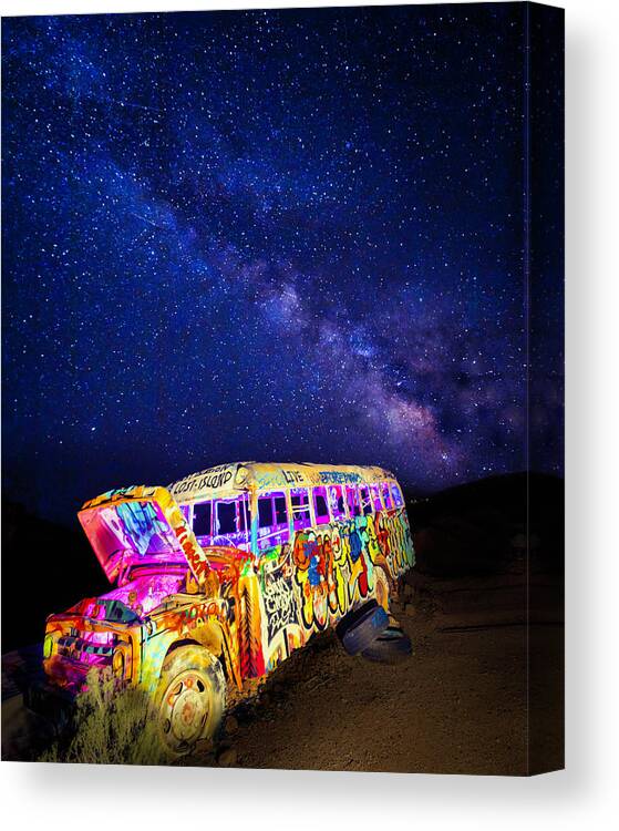 2021 Canvas Print featuring the photograph Milky Way Over the Car Forest by James Sage