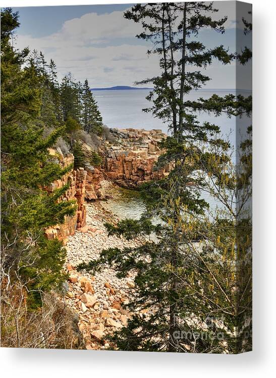 Monument Cove Canvas Print featuring the photograph Monument Cove by Steve Brown