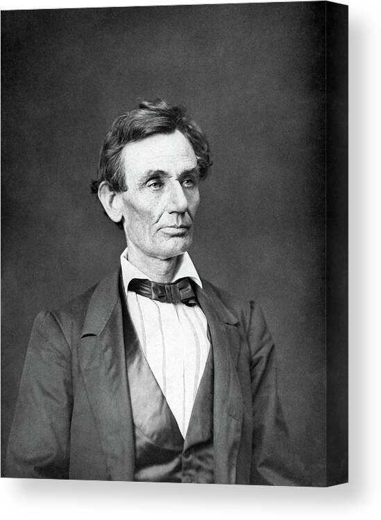 Abraham Lincoln Canvas Print featuring the photograph Mr. Lincoln by War Is Hell Store
