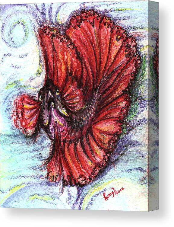 Beta Canvas Print featuring the painting My Beta Fish by Remy Francis