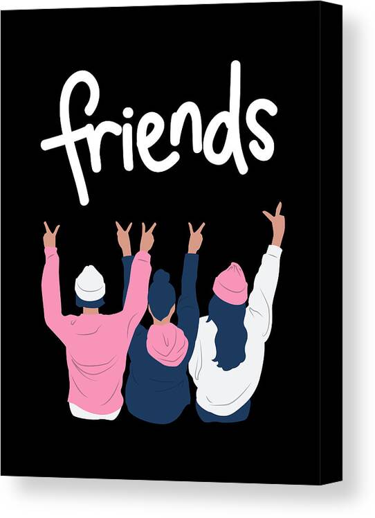Friends Canvas Print featuring the mixed media My friends by Gagster