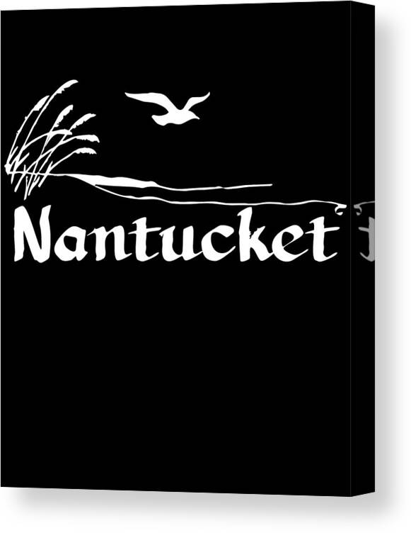 Funny Canvas Print featuring the digital art Nantucket by Flippin Sweet Gear