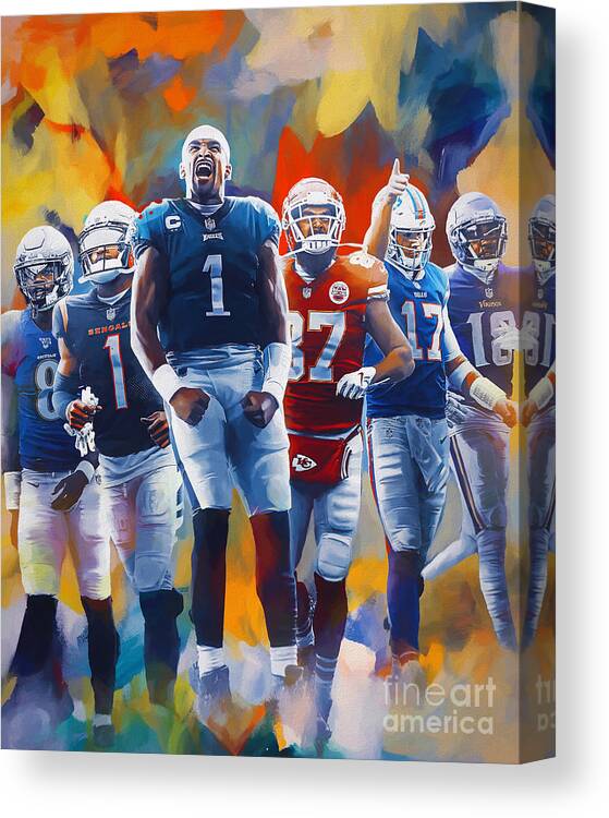 Nfl Canvas Print featuring the painting National Football League by Gull G