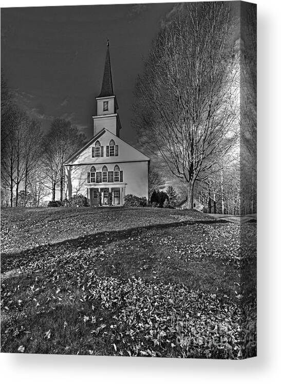 New Hampshire Canvas Print featuring the photograph Nelson Congregational Church by Steve Brown