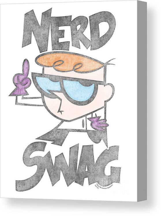 Dexter Canvas Print featuring the digital art Nerd Swag by Thelma Kearns