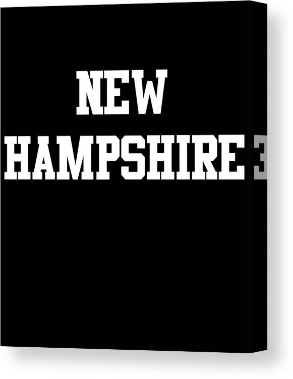 Funny Canvas Print featuring the digital art New Hampshire by Flippin Sweet Gear